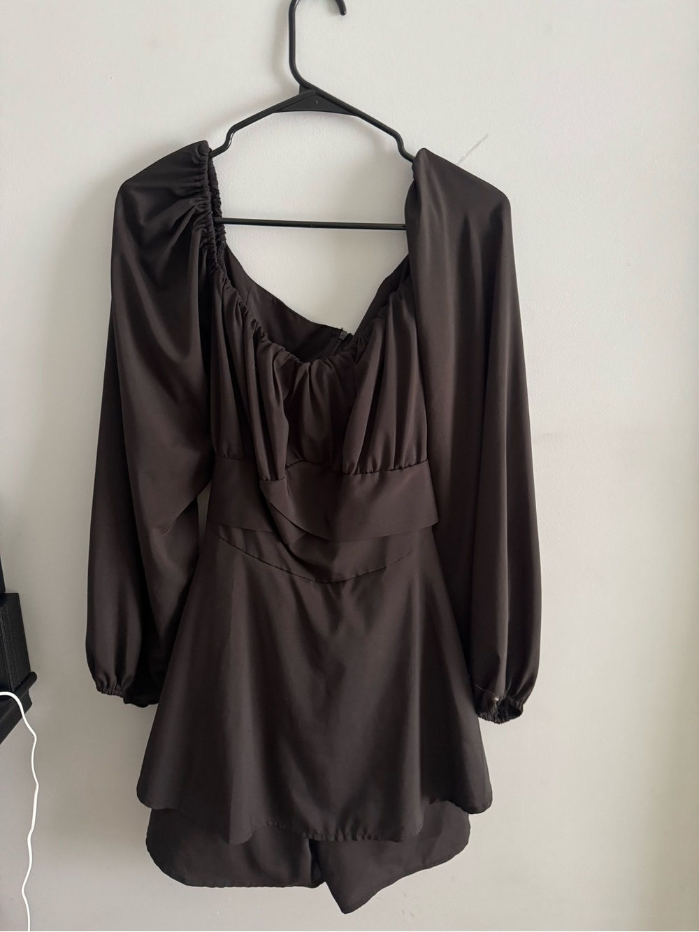 Women's Black Long-Sleeve Dress
